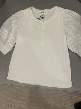 Bailey 44 Marshalls White Puff Sleeve Women's Top